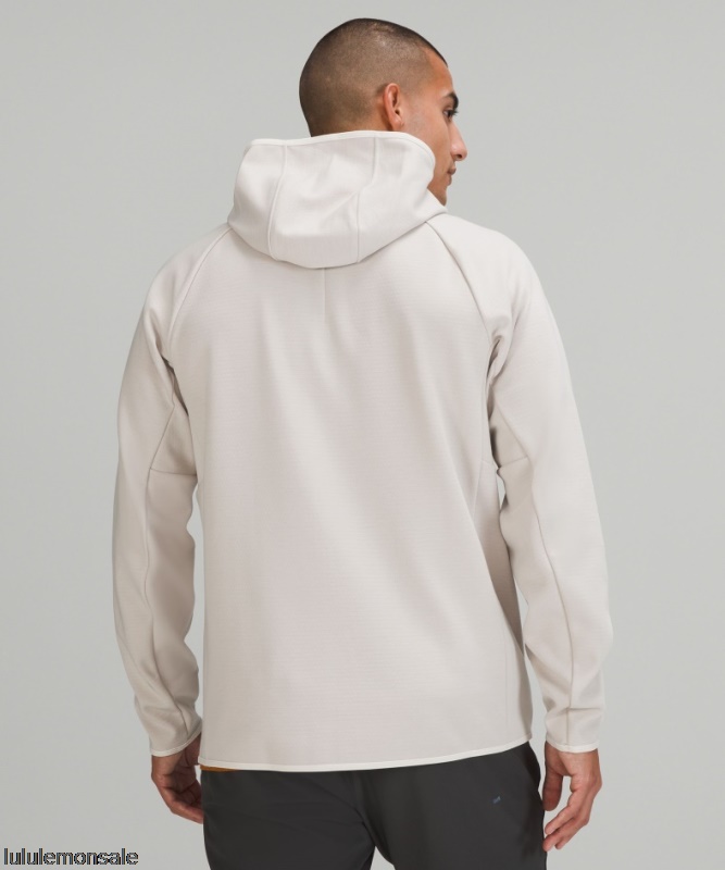 Lululemon Deutschland DELULU943 | Lululemon Deutschland Melierter Taubengrauer Gridliner-Fleece-Hoodie Mit Reißverschluss